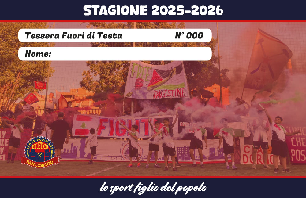 Tessera Socio Fuori di Testa 2025/2026