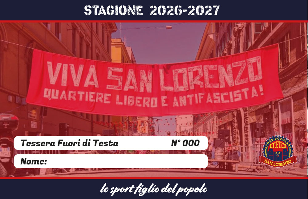 Tessera Socio Fuori di Testa 2026/2027