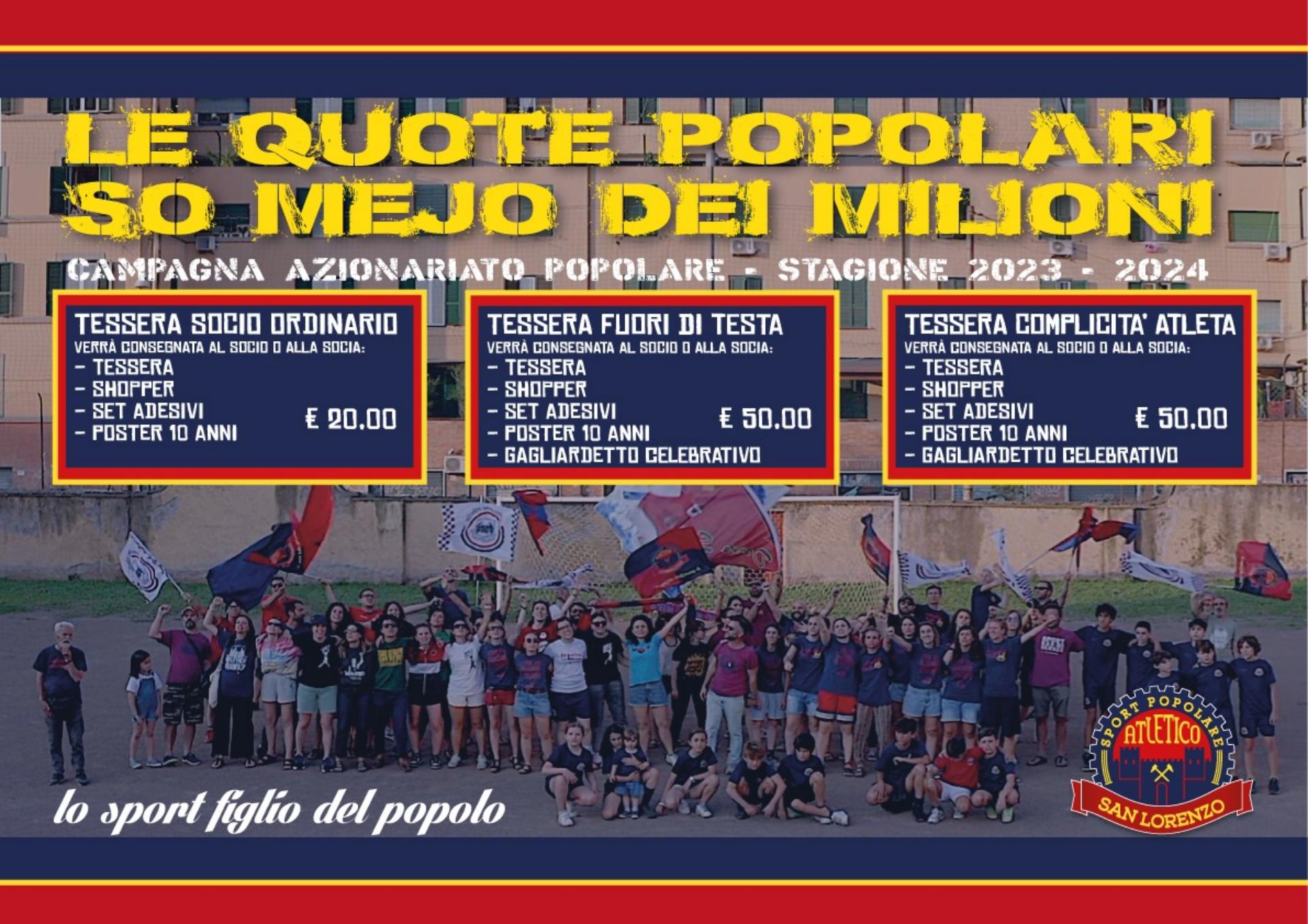 Le quote popolari so meglio dei milioni