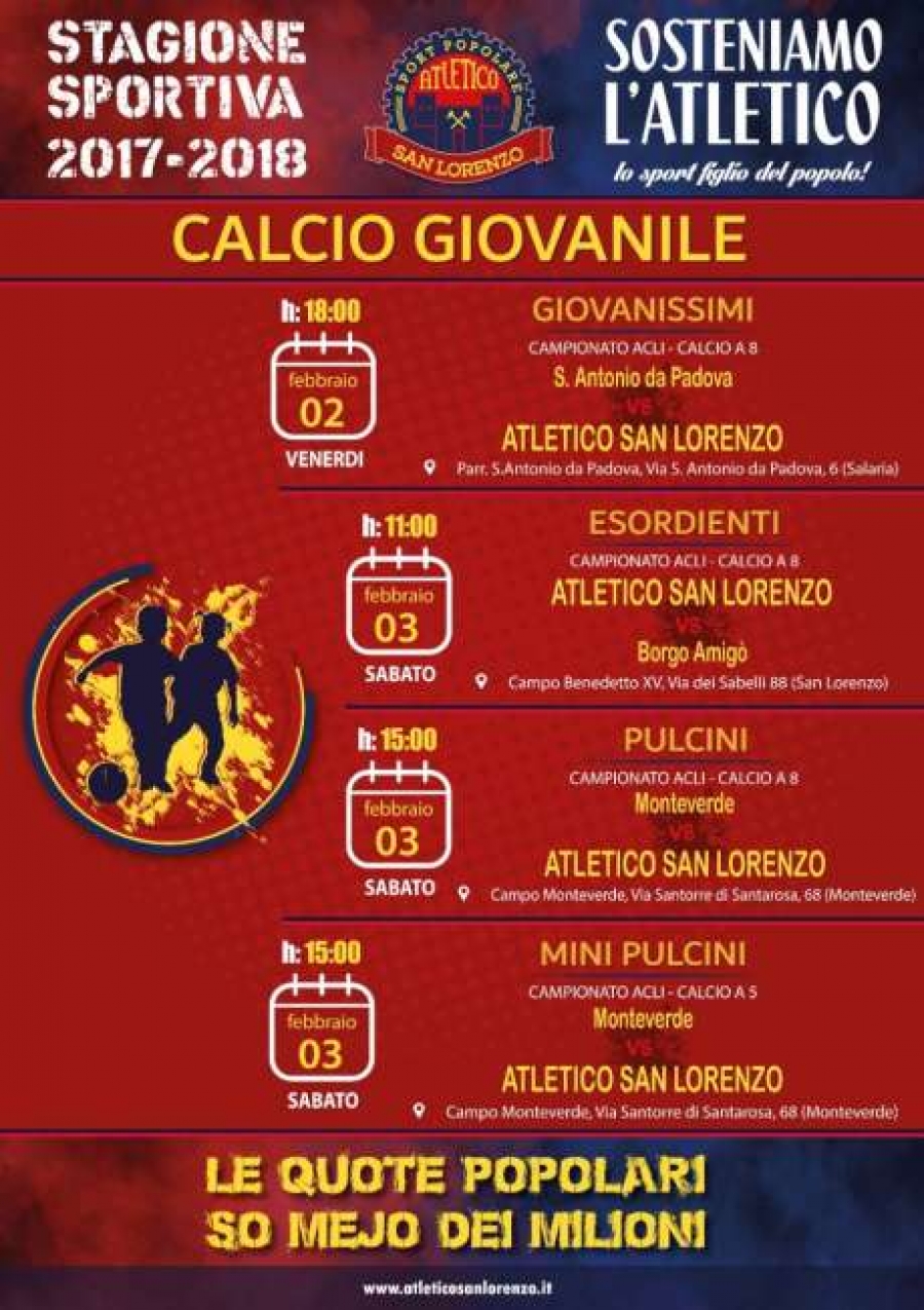 Prima ssettimana - febbraio 2018