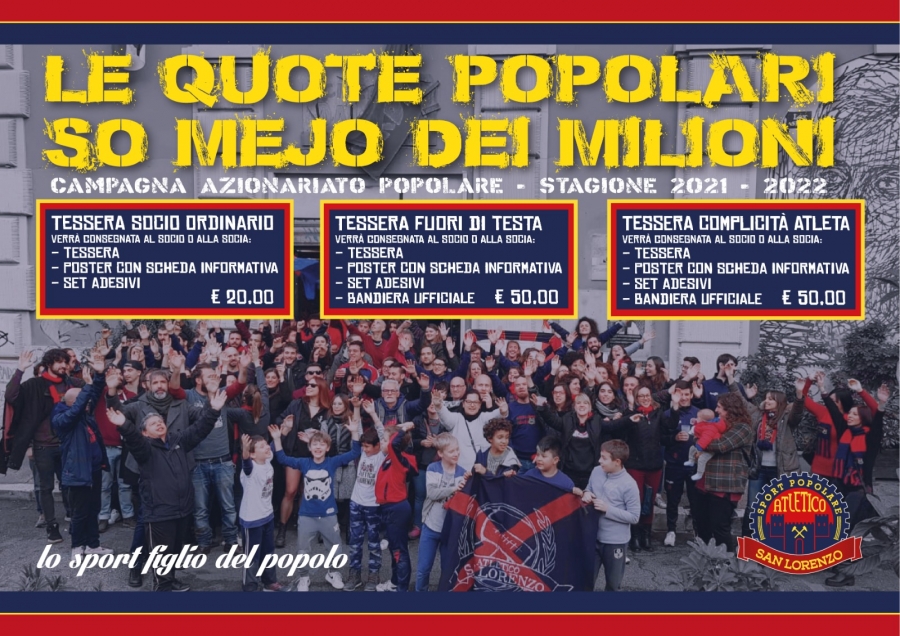 Le quote popolari so&#039; mejo dei milioni